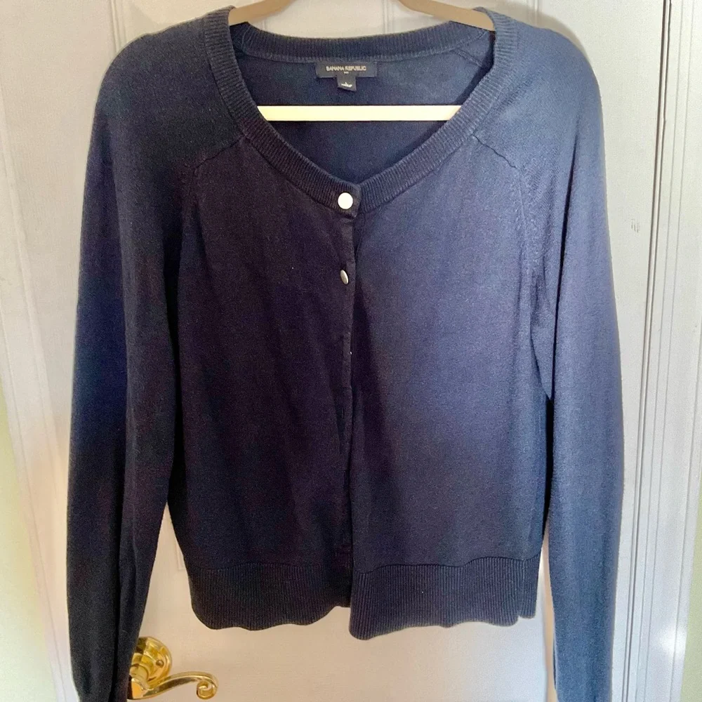 Banana Republic Dark Blue Women's Cardigan - Picture 1 of 2